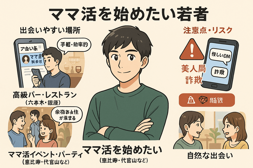 ママ活で出会いやすい場所とは？おすすめスポットと注意点を徹底解説