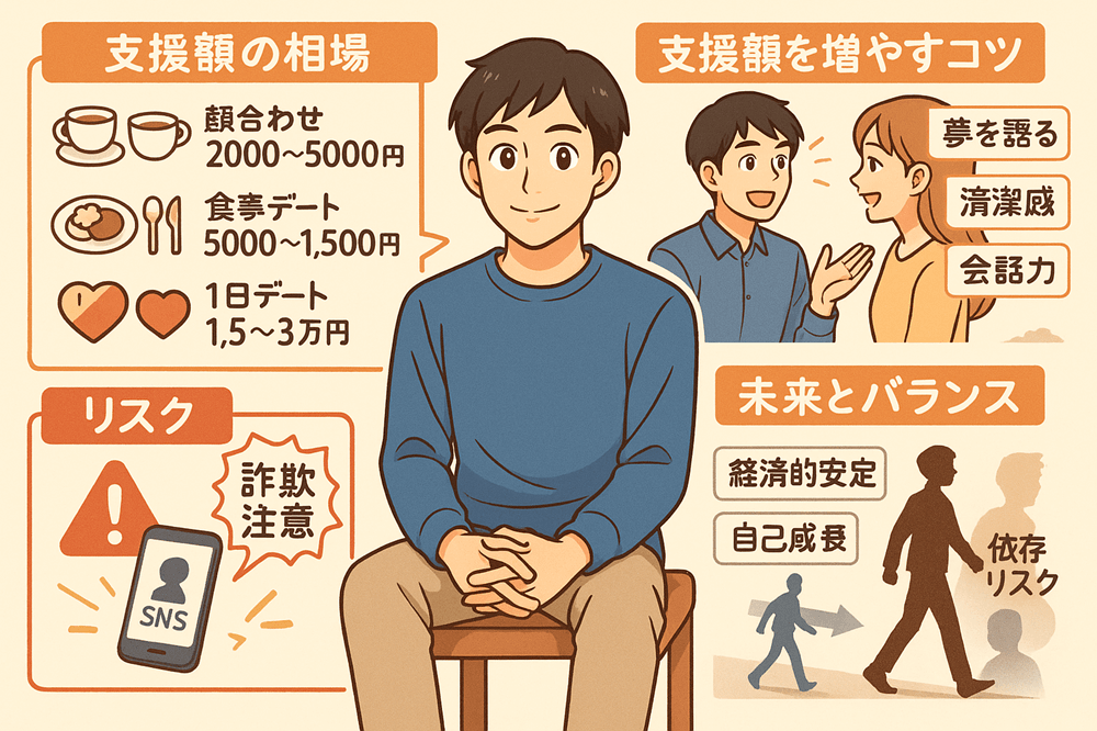 ママ活でお金をもらうには？相場と現実の支援額を解説